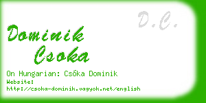 dominik csoka business card