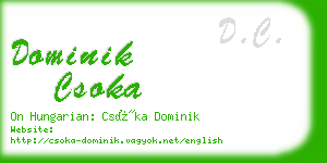 dominik csoka business card